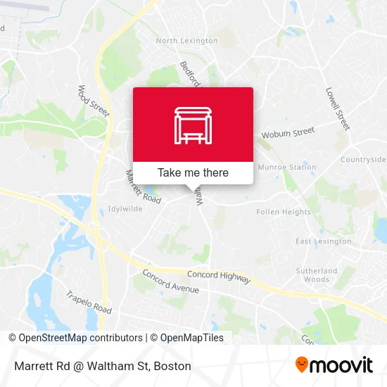 Mapa de Marrett Rd @ Waltham St
