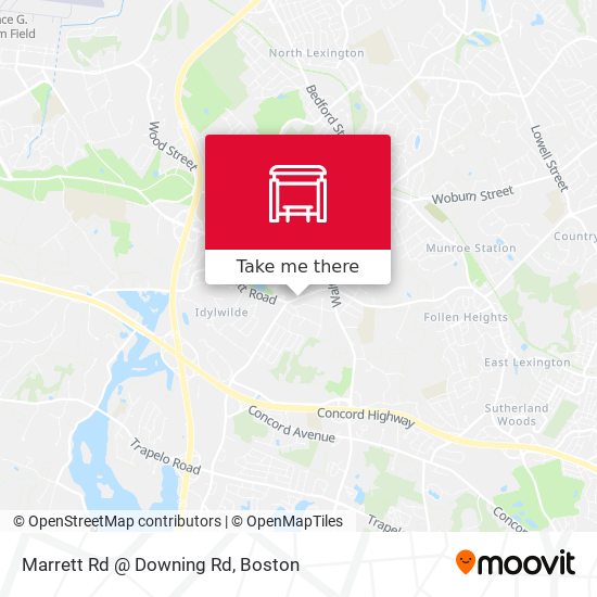 Marrett Rd @ Downing Rd map
