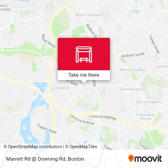Marrett Rd @ Downing Rd map