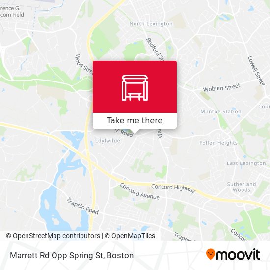 Marrett Rd Opp Spring St map
