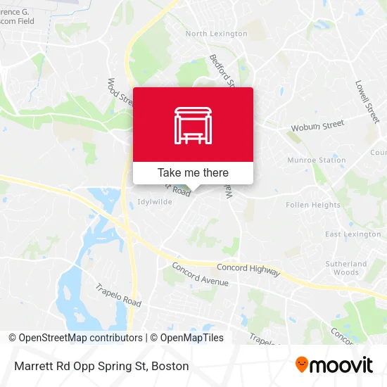 Marrett Rd Opp Spring St map