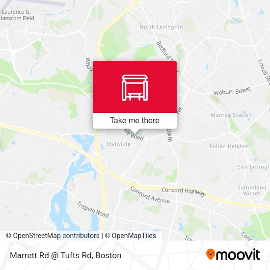 Marrett Rd @ Tufts Rd map