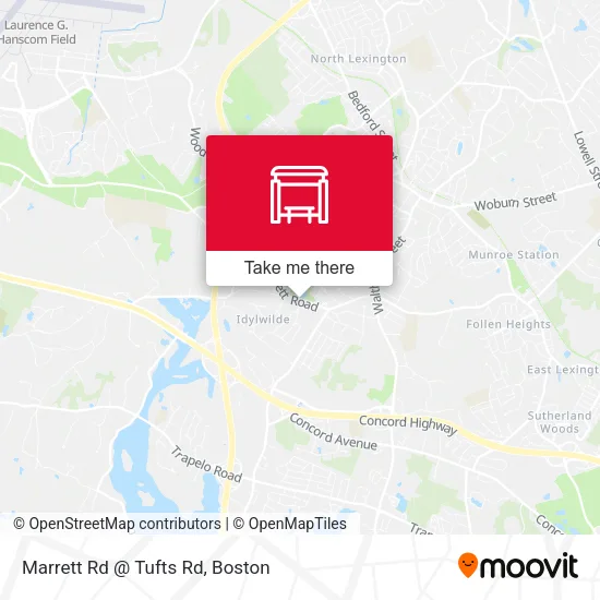 Marrett Rd @ Tufts Rd map