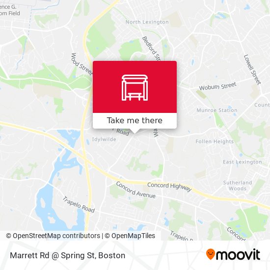 Marrett Rd @ Spring St map