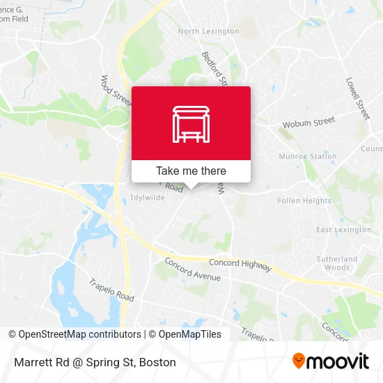 Marrett Rd @ Spring St map