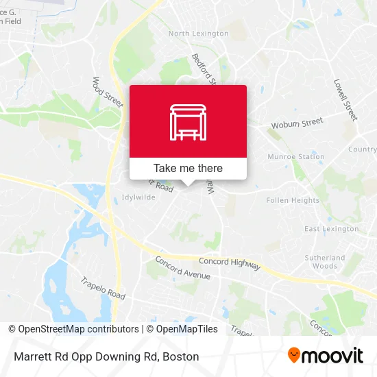 Marrett Rd Opp Downing Rd map