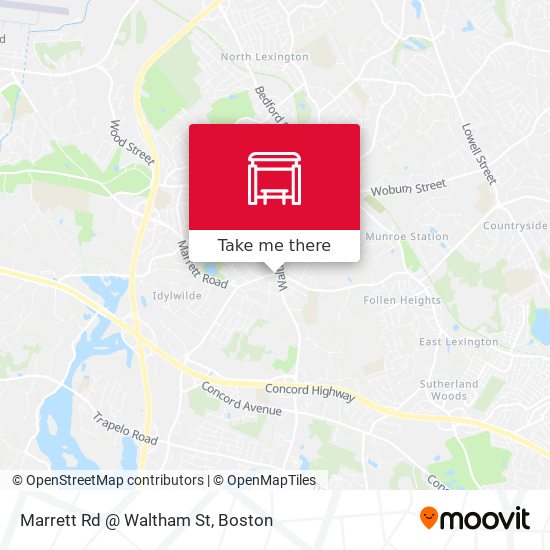 Mapa de Marrett Rd @ Waltham St