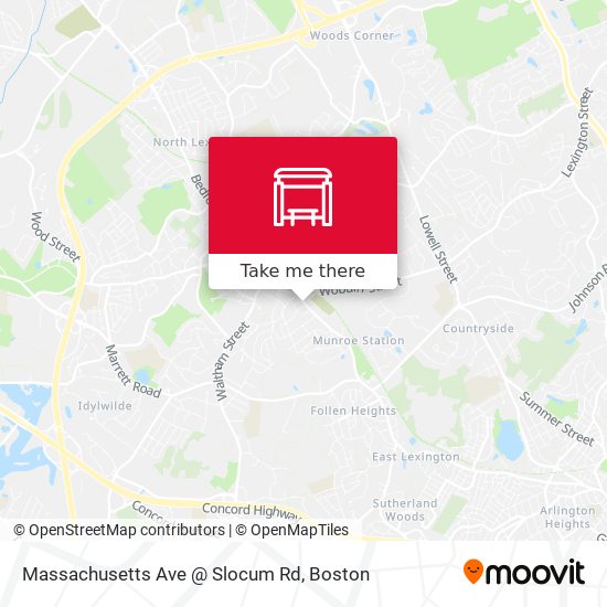 Massachusetts Ave @ Slocum Rd map