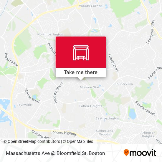 Massachusetts Ave @ Bloomfield St map