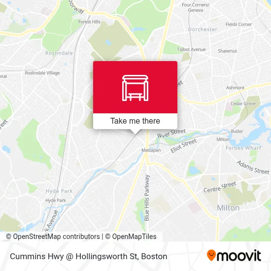 Cummins Hwy @ Hollingsworth St map