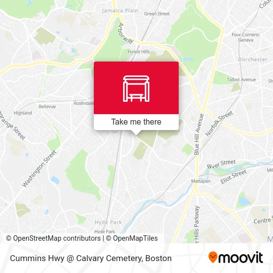 Cummins Hwy @ Calvary Cemetery map