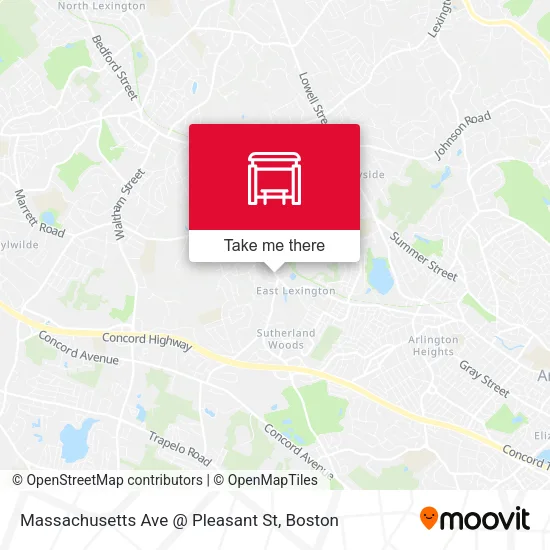 Massachusetts Ave @ Pleasant St map