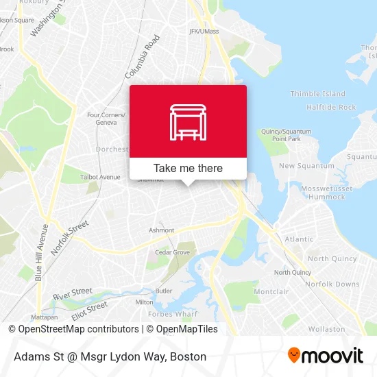 Adams St @ Msgr Lydon Way map