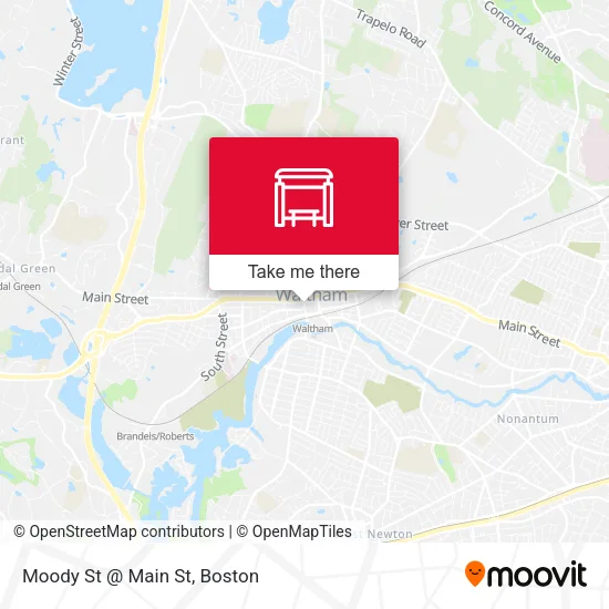 Mapa de Moody St @ Main St