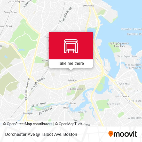 Mapa de Dorchester Ave @ Talbot Ave