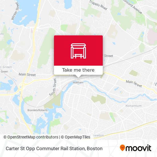 Carter St Opp Commuter Rail Station map