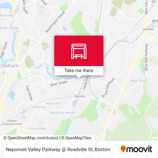 Neponset Valley Parkway @ Readville St map