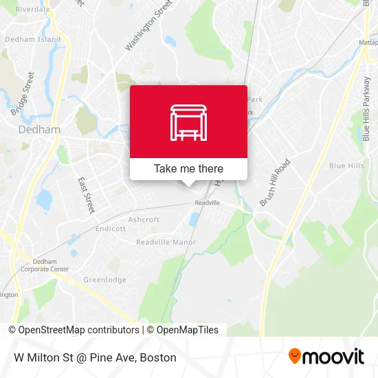 W Milton St @ Pine Ave map
