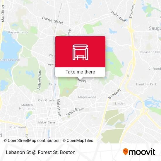 Lebanon St @ Forest St map