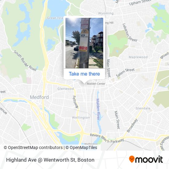 Mapa de Highland Ave @ Wentworth St