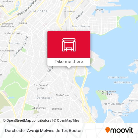 Dorchester Ave @ Melvinside Ter map