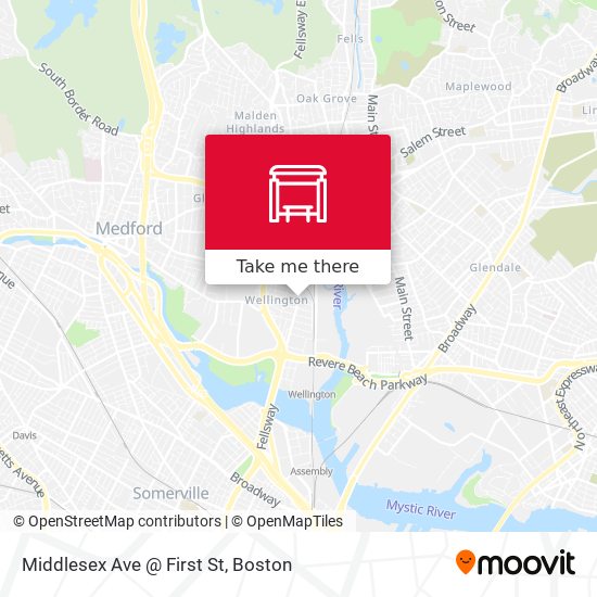 Middlesex Ave @ First St map