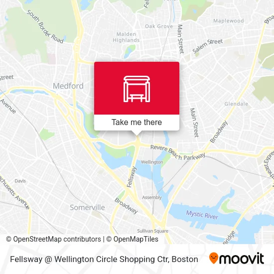 Fellsway @ Wellington Circle Shopping Ctr map