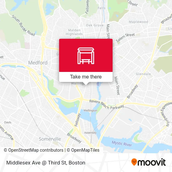 Middlesex Ave @ Third St map