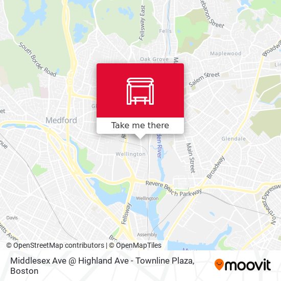 Middlesex Ave @ Highland Ave - Townline Plaza map