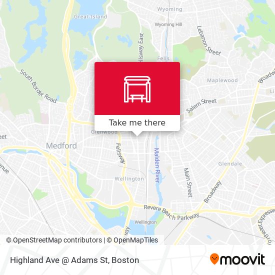 Highland Ave @ Adams St map