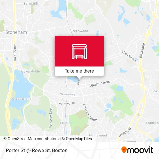 Porter St @ Rowe St map