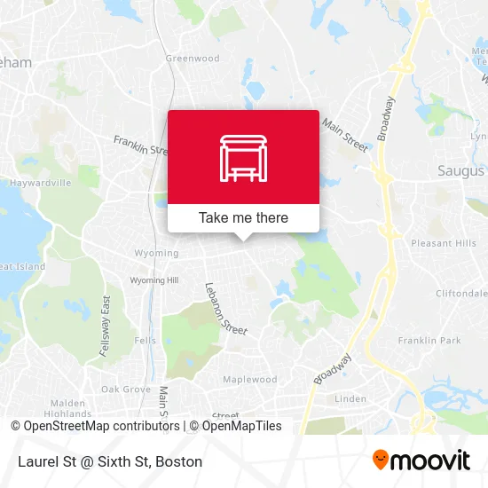 Laurel St @ Sixth St map