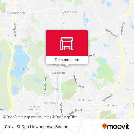 Grove St Opp Linwood Ave map