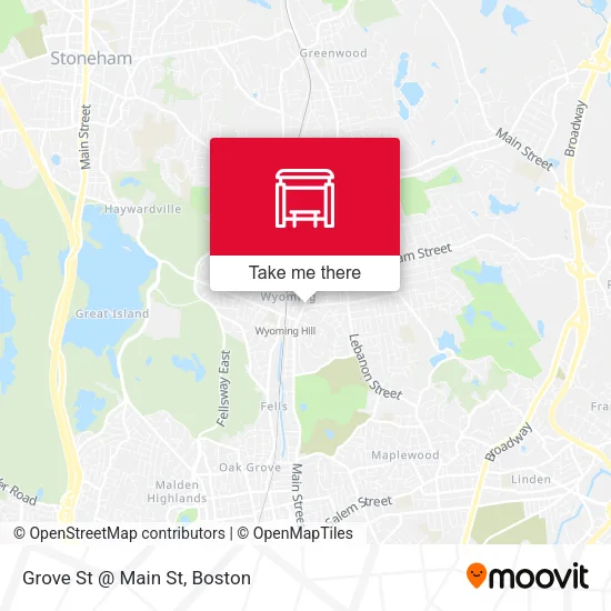 Grove St @ Main St map