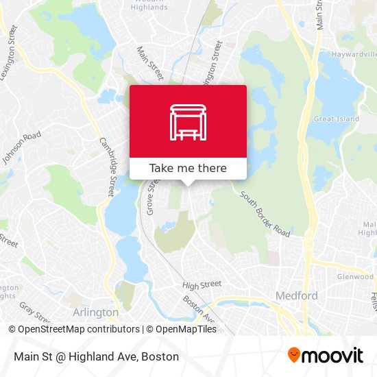 Main St @ Highland Ave map