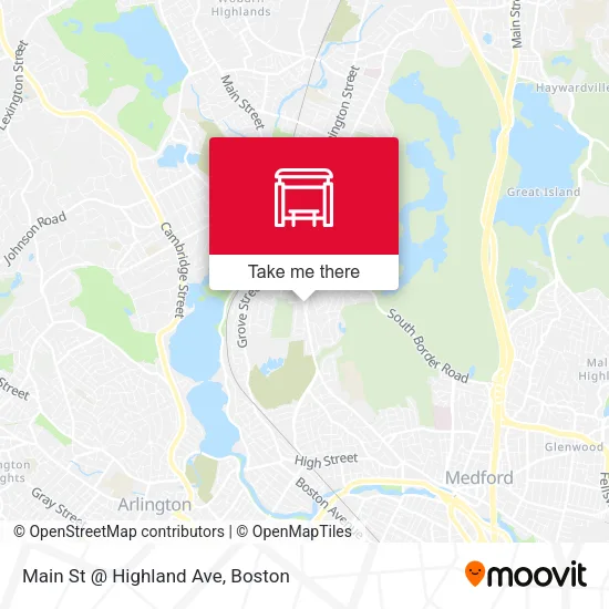 Main St @ Highland Ave map