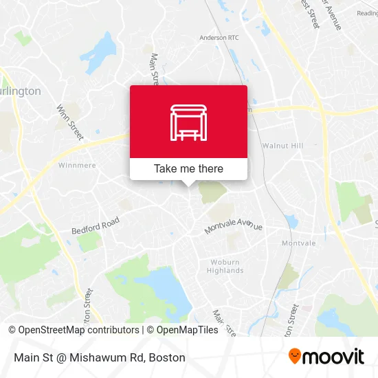 Main St @ Mishawum Rd map