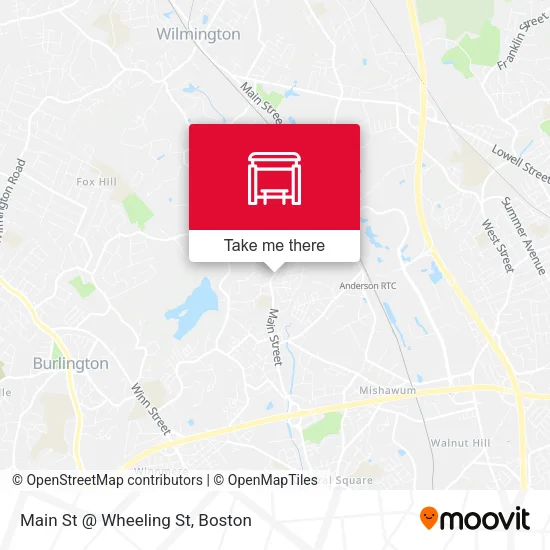 Main St @ Wheeling St map