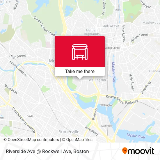 Riverside Ave @ Rockwell Ave map