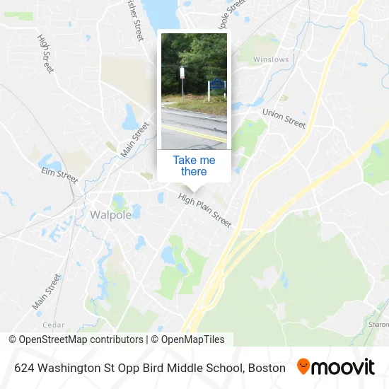 624 Washington St Opp Bird Middle School map