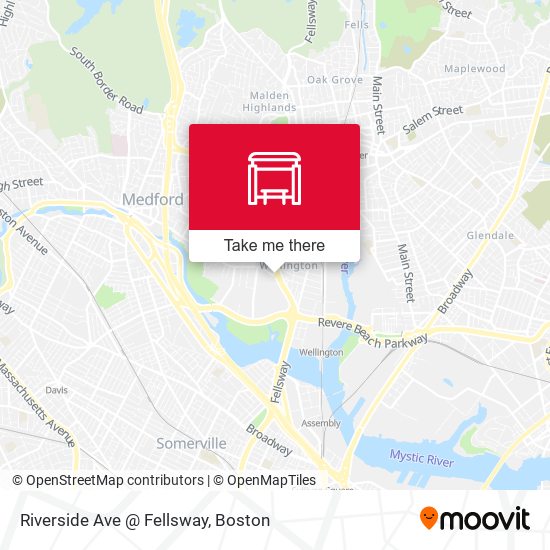 Riverside Ave @ Fellsway map