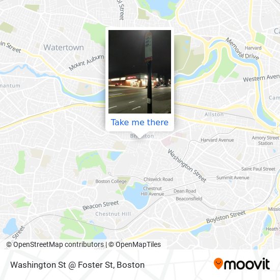 Washington St @ Foster St map