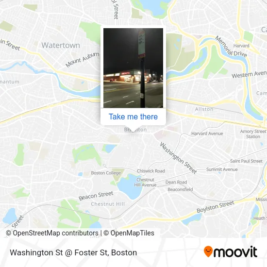 Washington St @ Foster St map