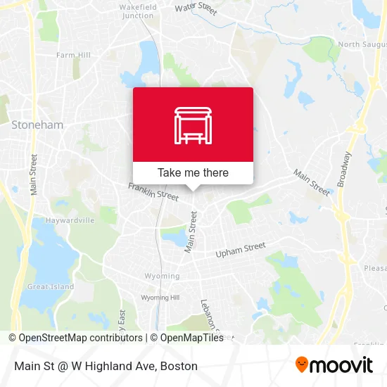 Main St @ W Highland Ave map
