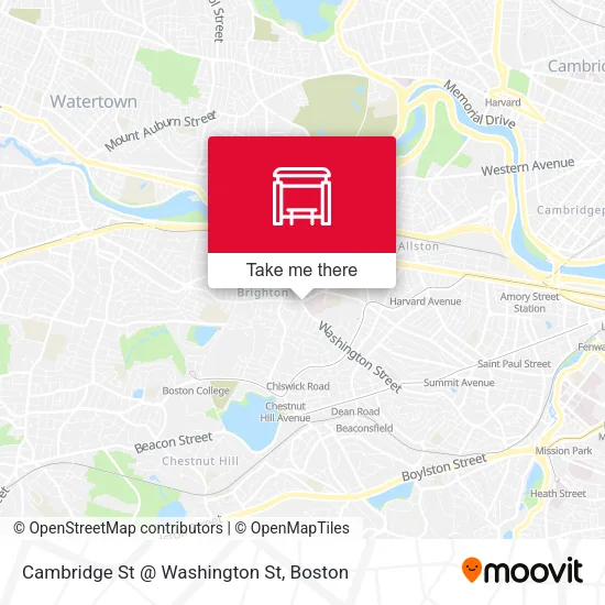 Mapa de Cambridge St @ Washington St