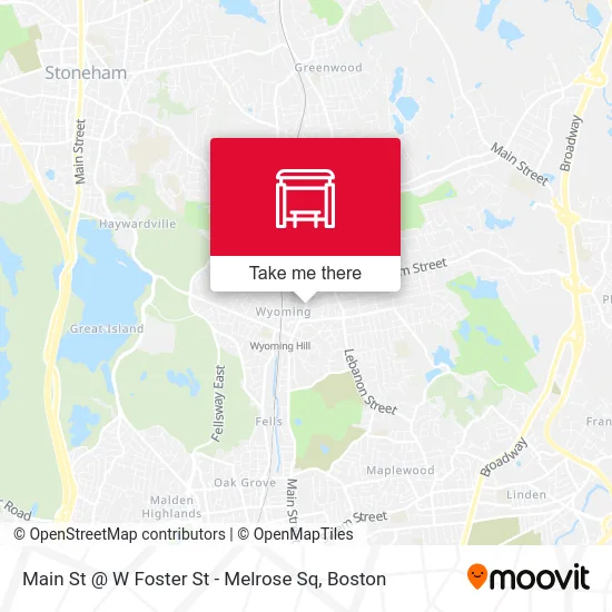 Main St @ W Foster St - Melrose Sq map