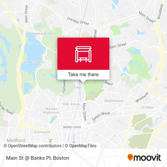 Main St @ Banks Pl map