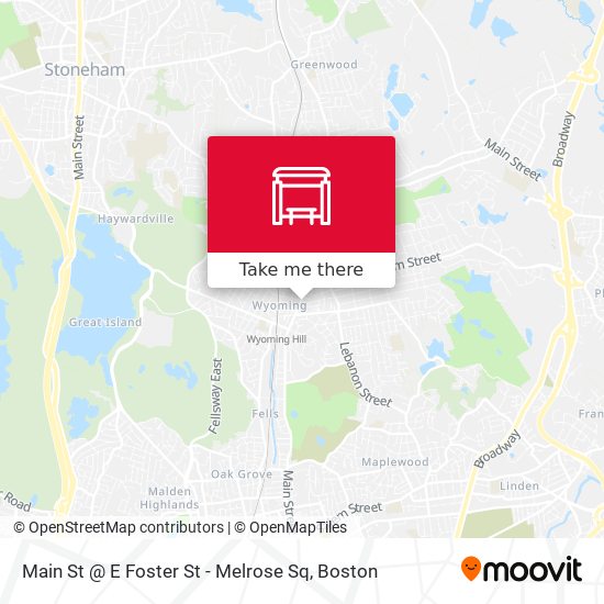 Main St @ E Foster St - Melrose Sq map