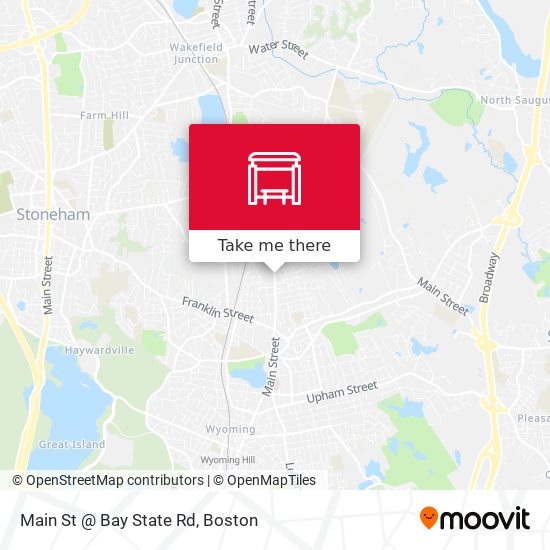Main St @ Bay State Rd map