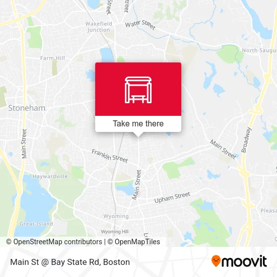 Main St @ Bay State Rd map